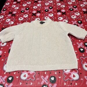 French Connection Oatmeal Crew Neck Knit  Women's Sweater Size Medium